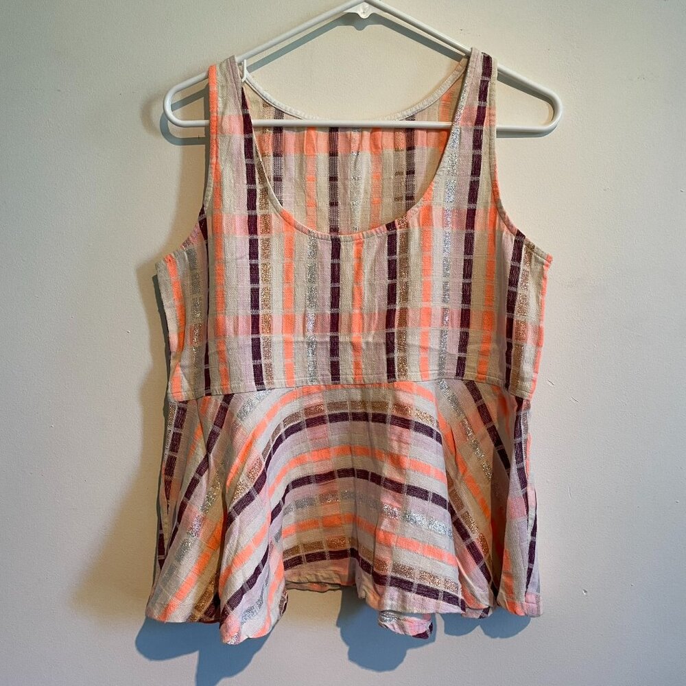 Peplum tank top in Castle